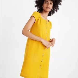 Madewell Yellow Cap Sleeve Dress
